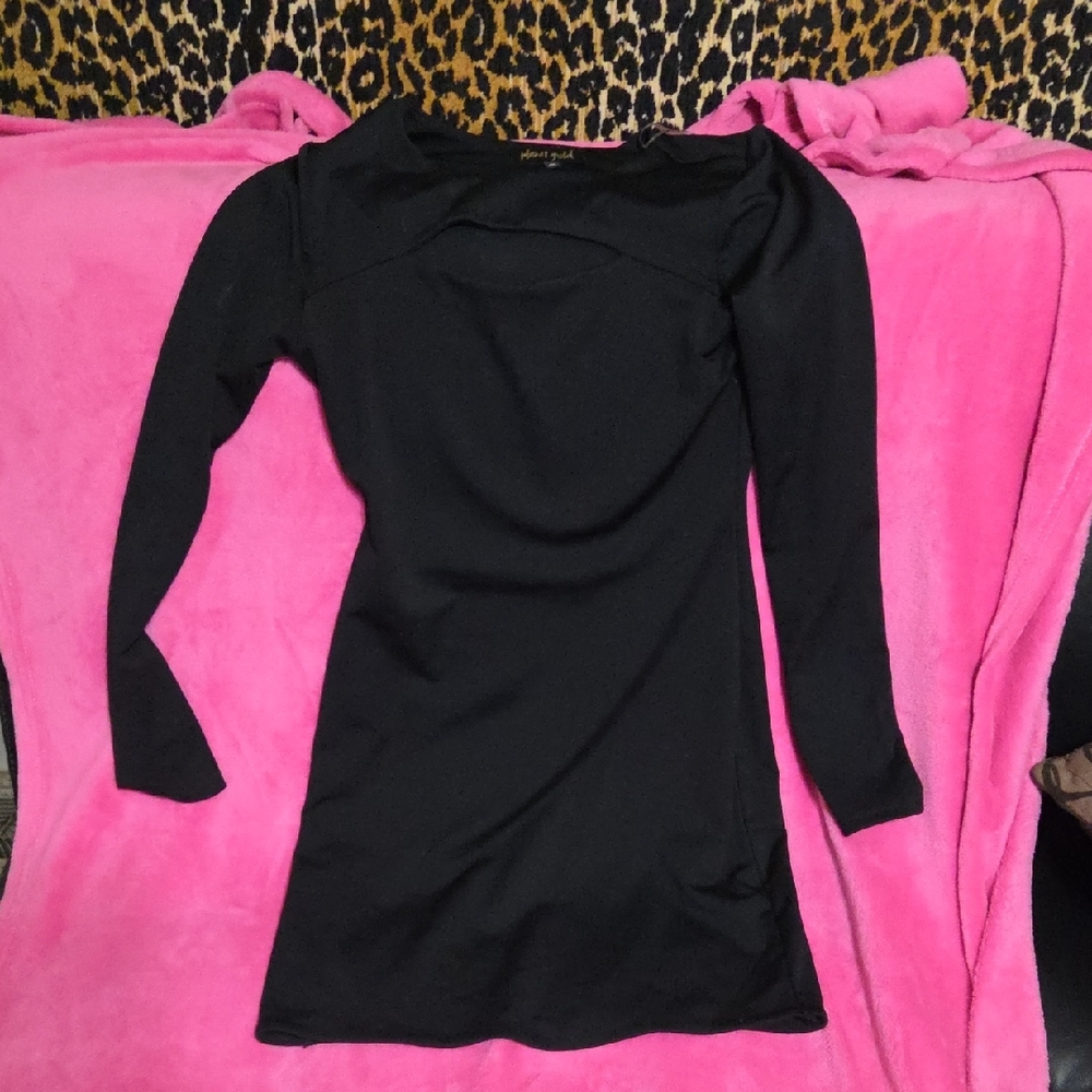 Elegant Black Long Sleeve Dress